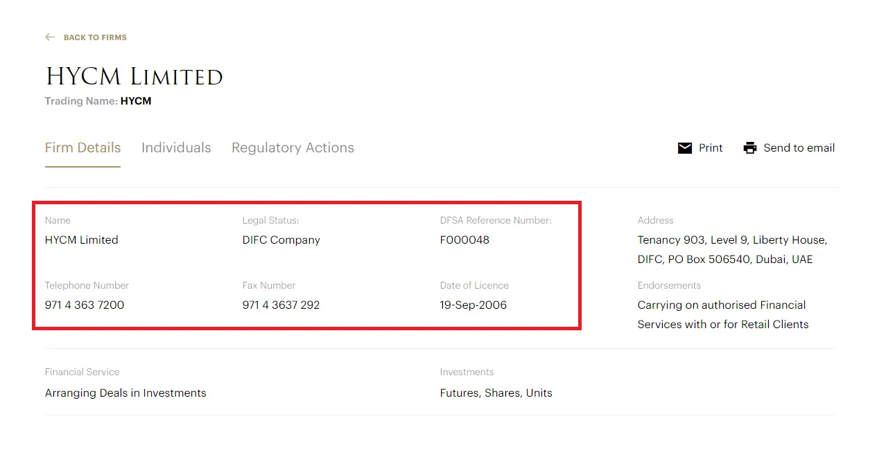 اعتبار کارگزاری hycm