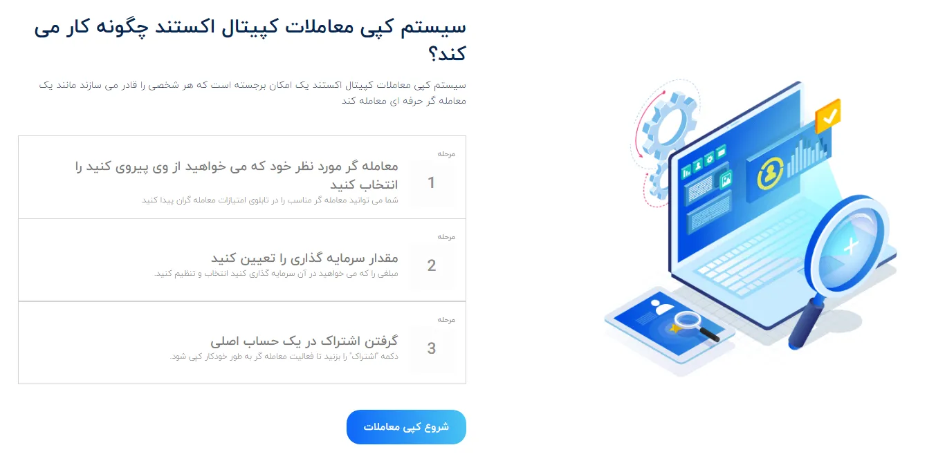 کپی تریدینگ در کپیتال اکستند