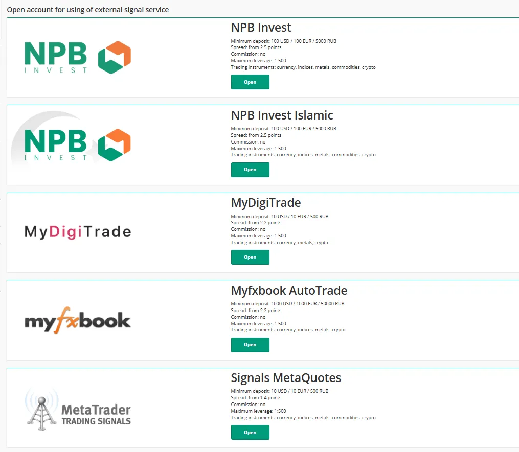 حساب کپی ترید در بروکر ان پی بی اف ایکس