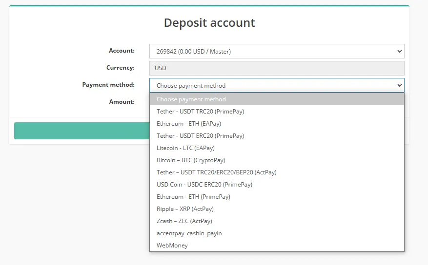 واریز و برداشت در بروکر NPBFX