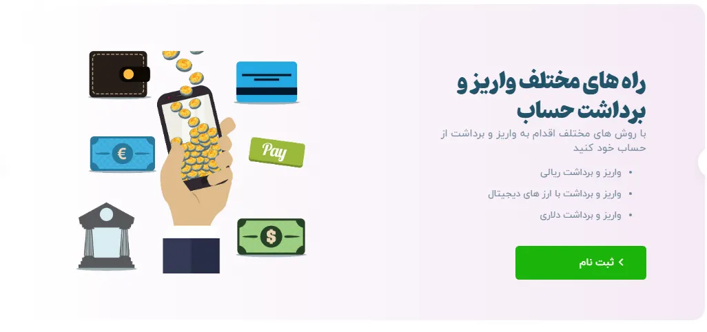 واریز و برداشت در بروکر QMMFX