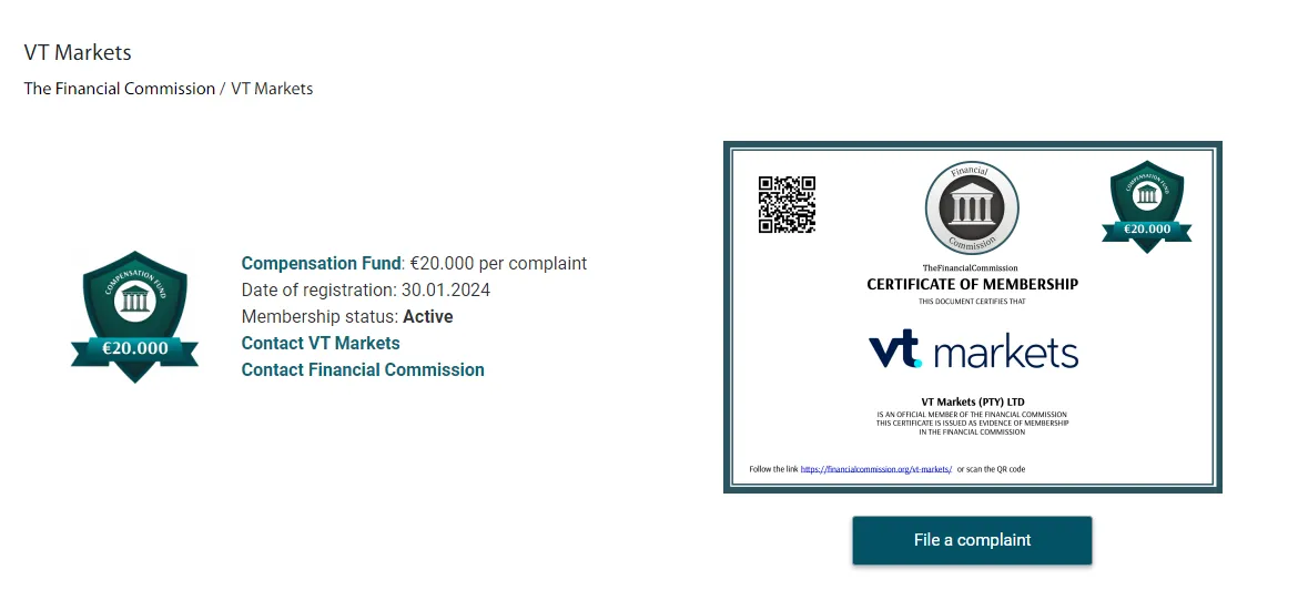 بروکر vt markets کمیسیون مالی