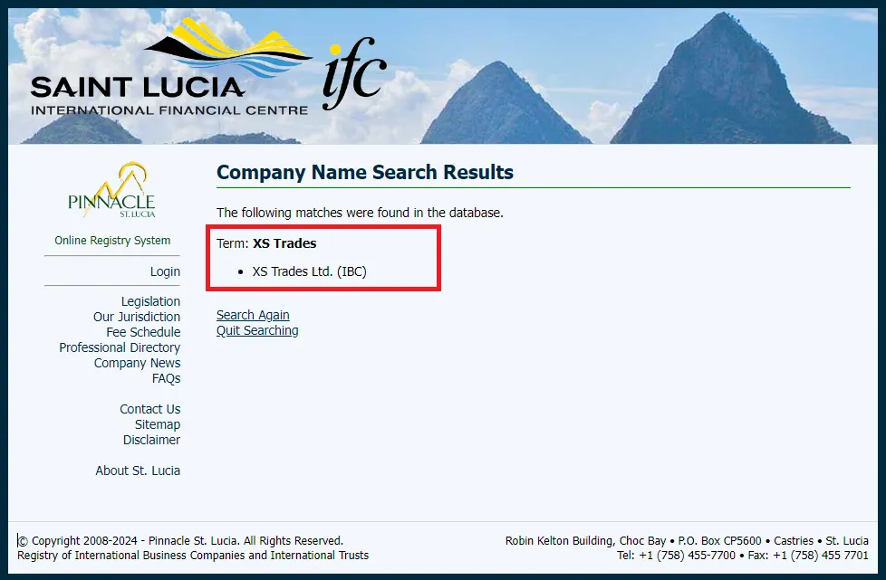مجوز Saint lucia بروکر ایکس اس