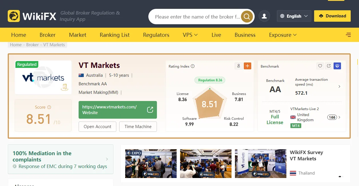 vt markets بروکر در سایت ویکی