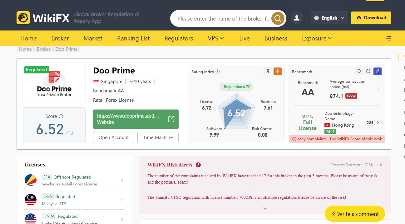 بروکر دوو پرایم و نظراتش در ویکی