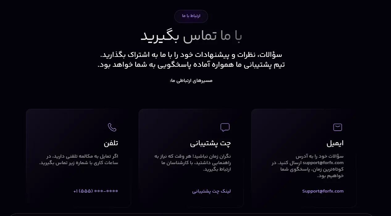 پشتیبانی Forfx