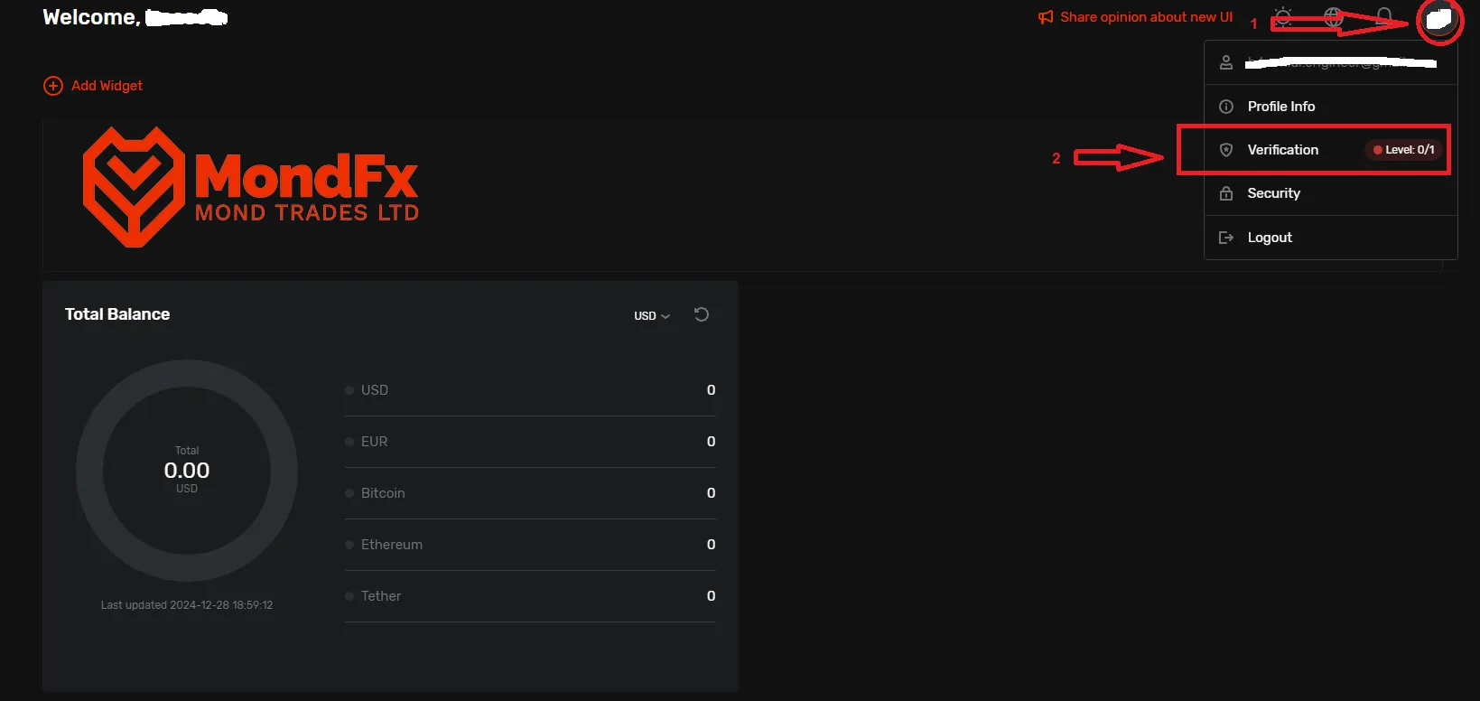 احراز هویت در بروکر موند اف ایکس