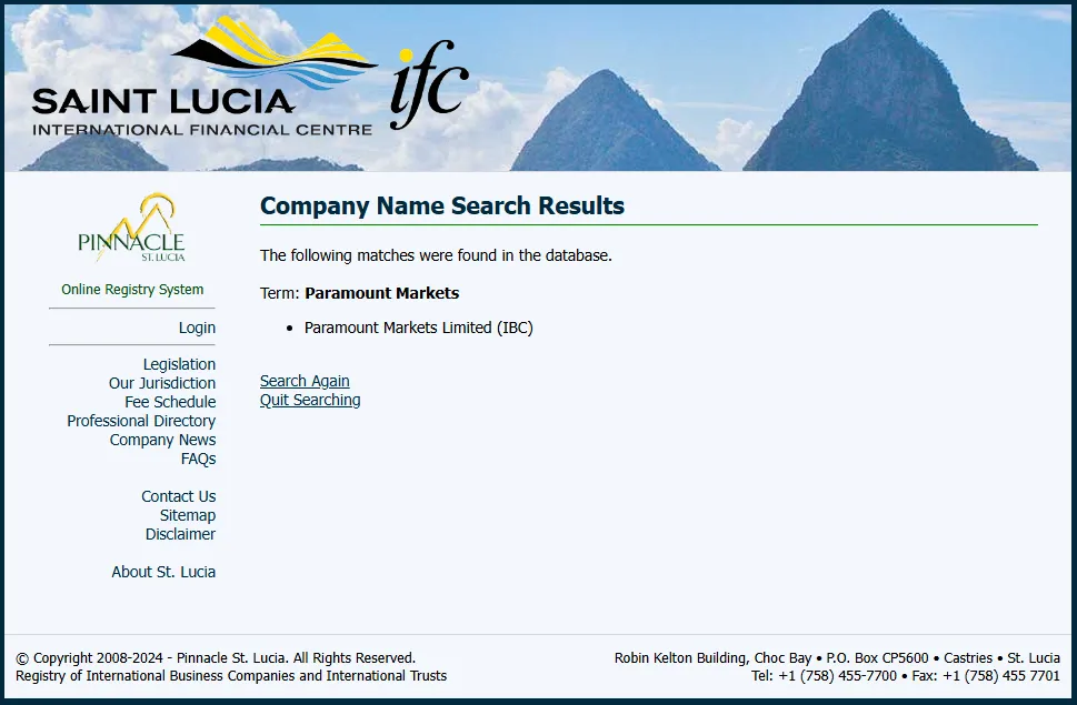 مجوز سنت لوئیسا اف ایکس پارامونت