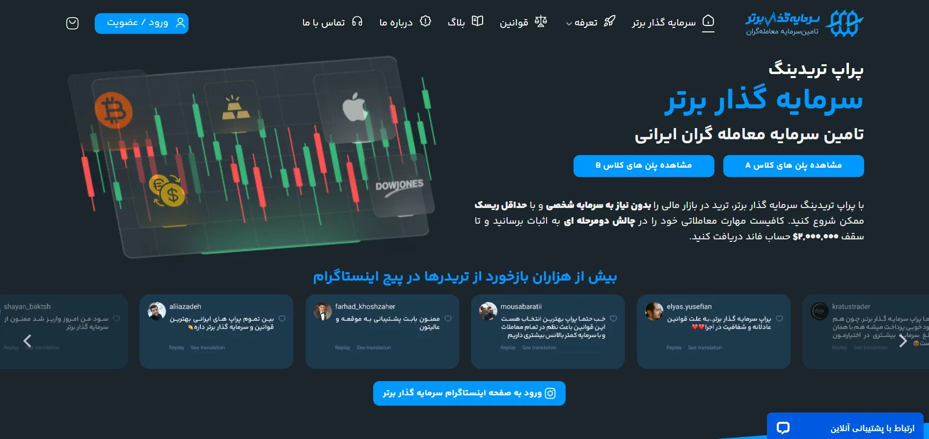 پراپ تریدینگ سرمایه گذار برتر