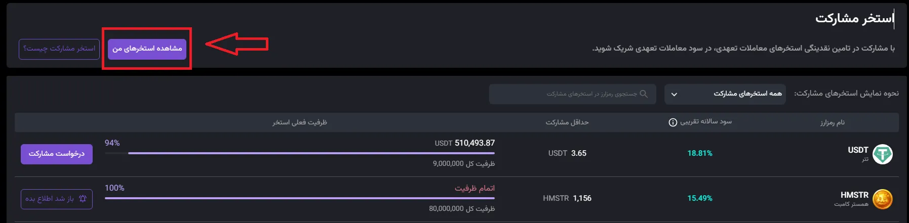عضویت در استخر مشارکت نوبیتکس مرحله 3
