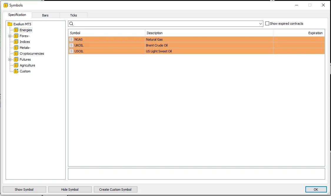 بروکر m4 market و نماد انرژی