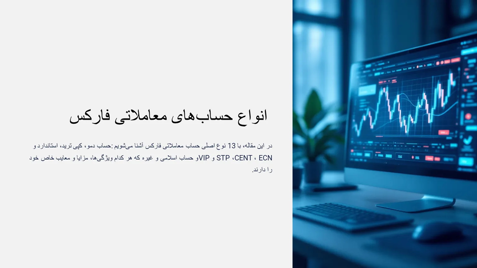 انواع حساب های معاملاتی فارکس