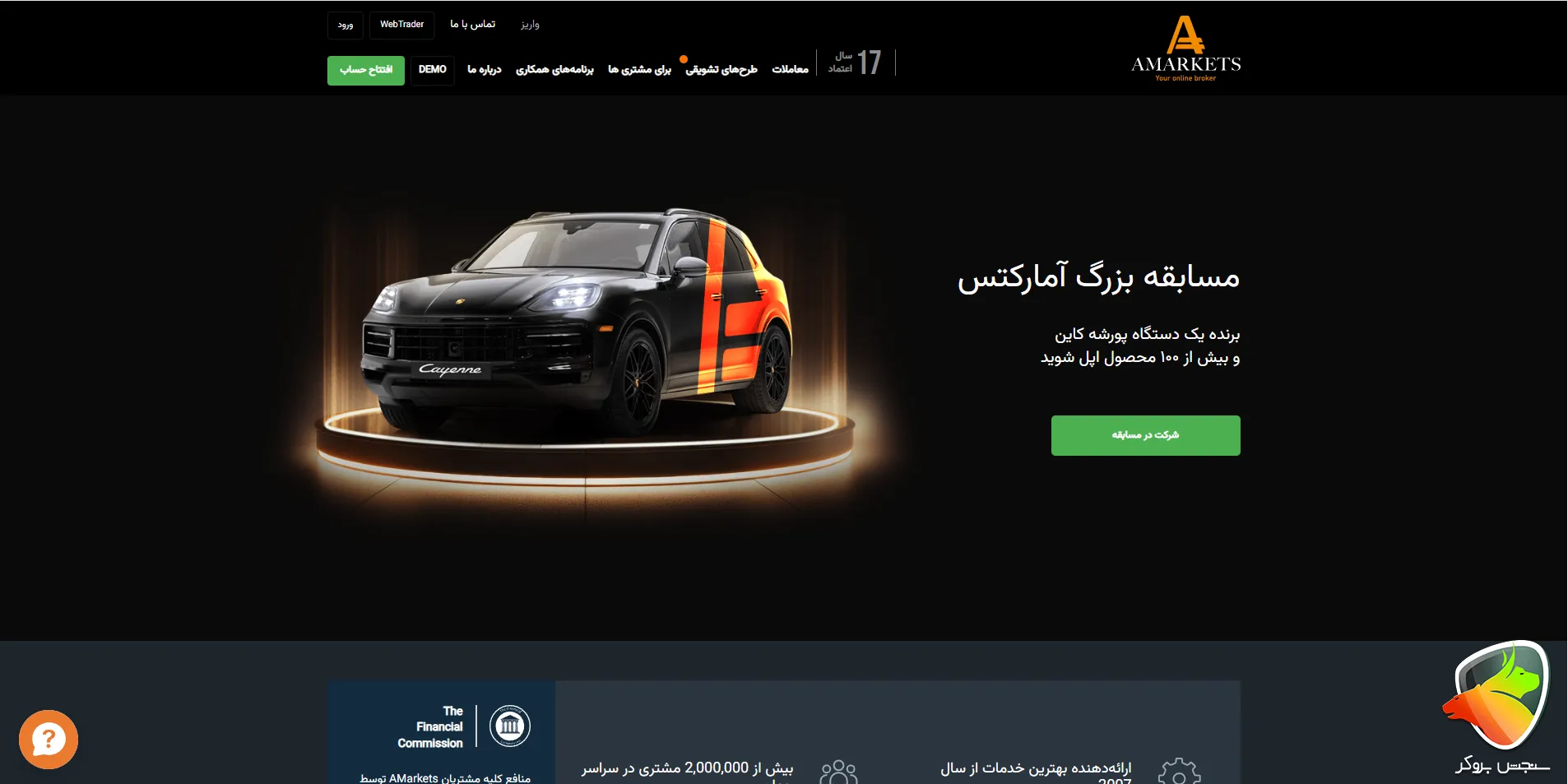 بروکر A MARKET به عنوان یکی از بروکرهایی که از متاتریدر 4 پشتیبانی می‌کنند