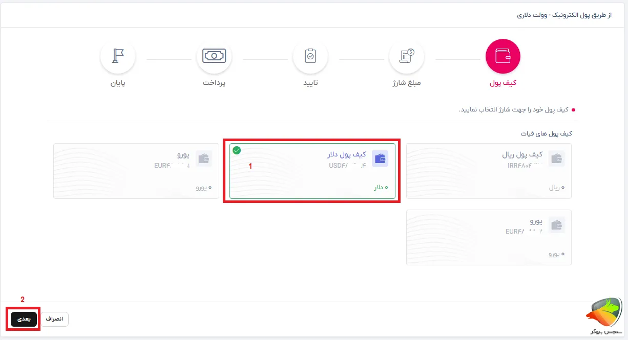 آموزش واریز تاپ چنج از طریق وولت