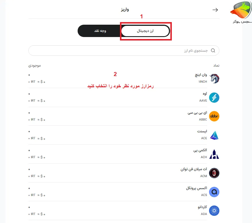 واریز ارزدیجیتال به بیت 24