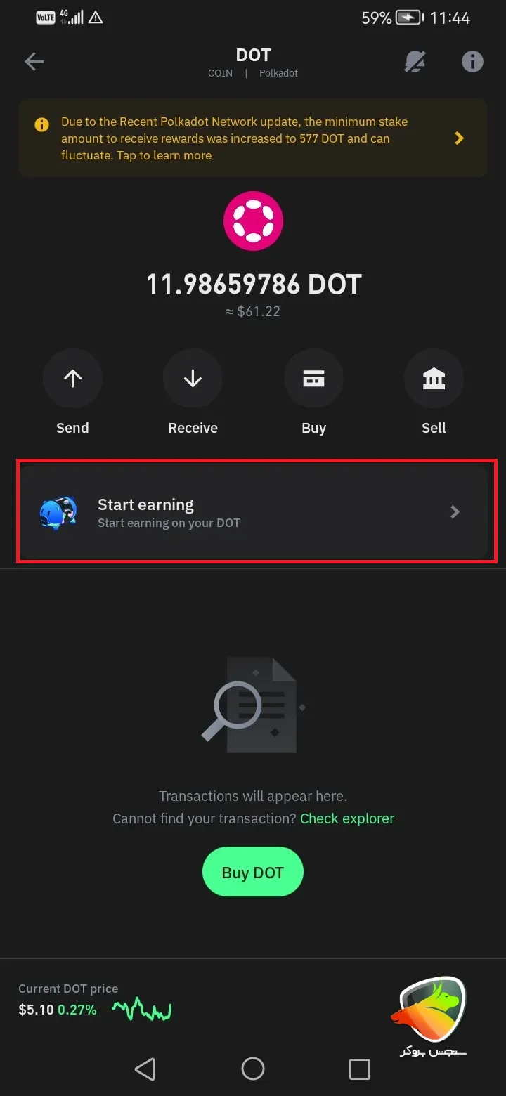 مراحل استیک پولکادات در تراست ولت