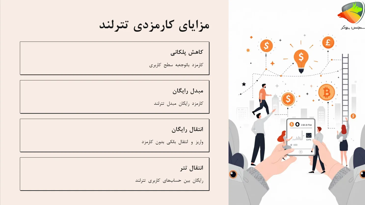 مزایای کارمزد تترلند