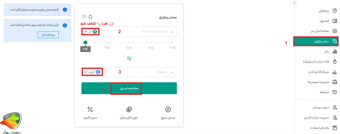 آموزش فروش تتر به تترلند + خرید تترلند به روش مبدل ارزی