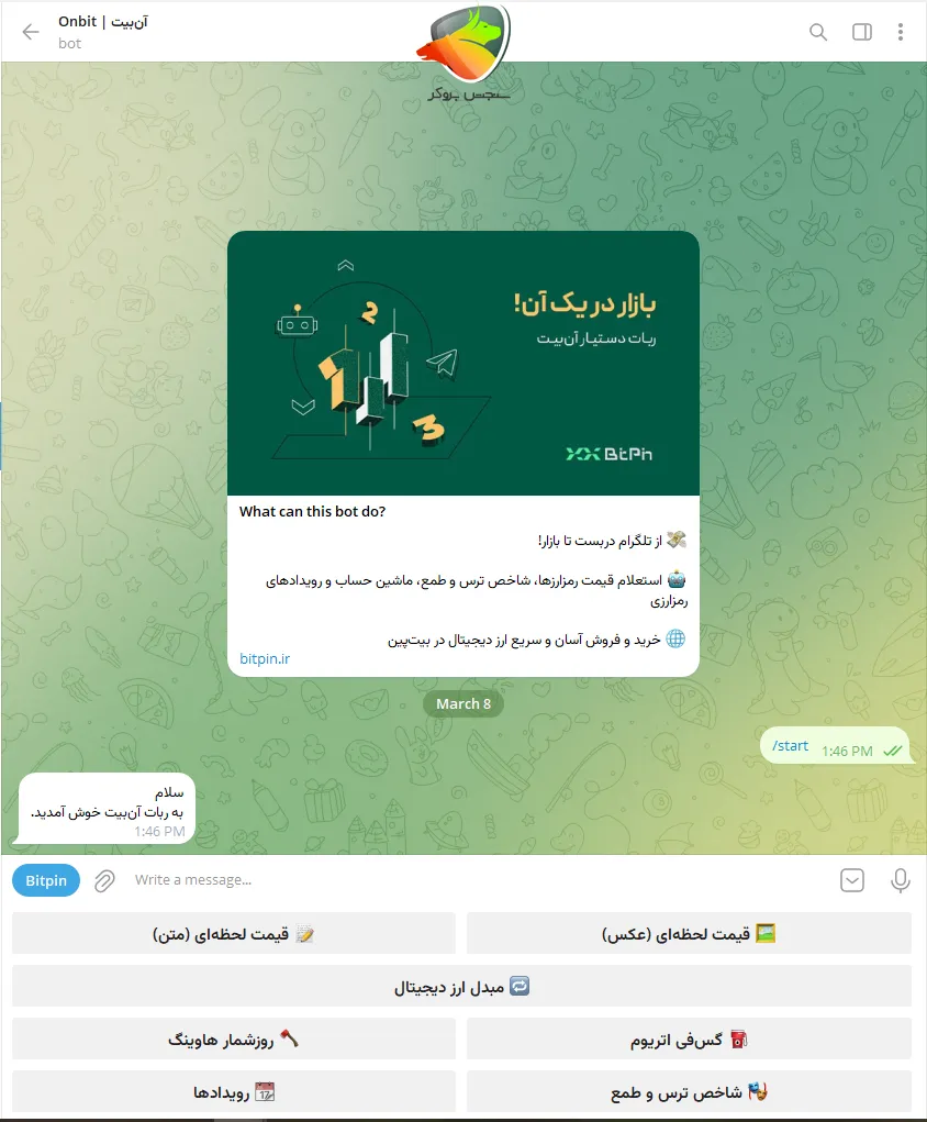 ربات تلگرامی بیت پین