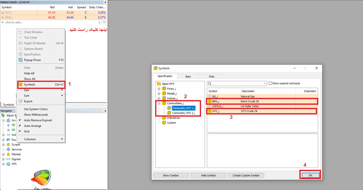 معامله نفت در آلپاری