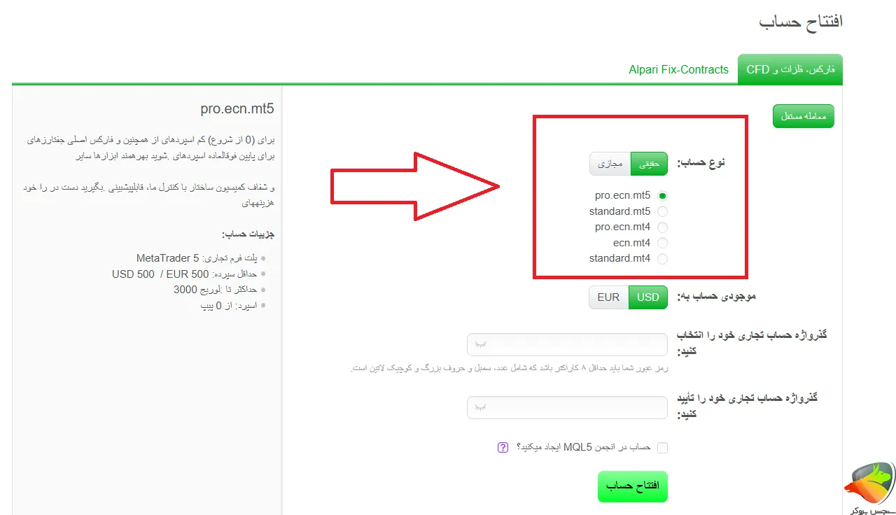 مشکل الپاری در خصوص حساب pamm آلپاری