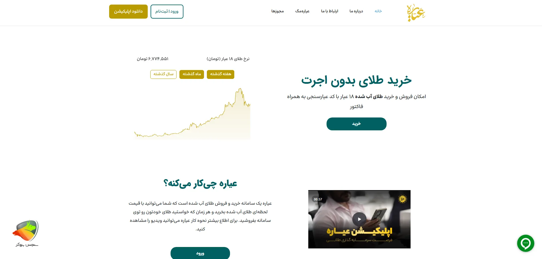 عیاره به عنوان سایت رسمی خرید و فروش طلای آب شده