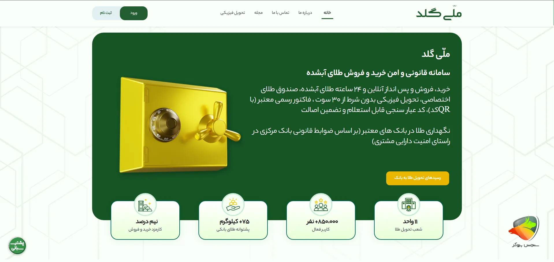 ملی گلد بهترین پلتفرم خرید طلای آب شده