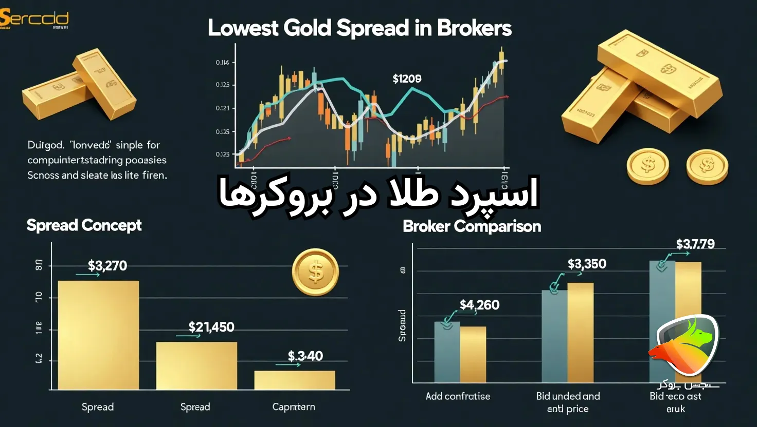 کمترین اسپرد طلا در بروکرها