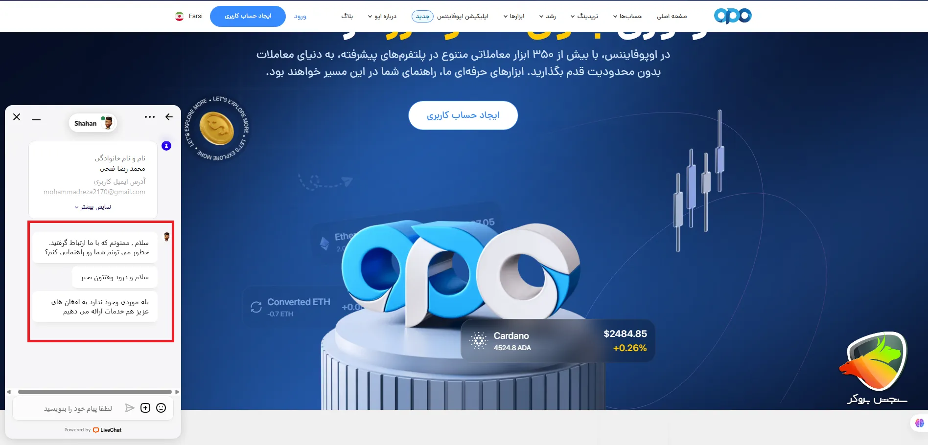 اوپوفایننس به عنوان بهترین بروکر برای افغانستان