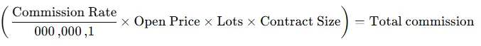 فرمول محاسبه کمیسیون بروکر آلپاری در متاتریدر ۴