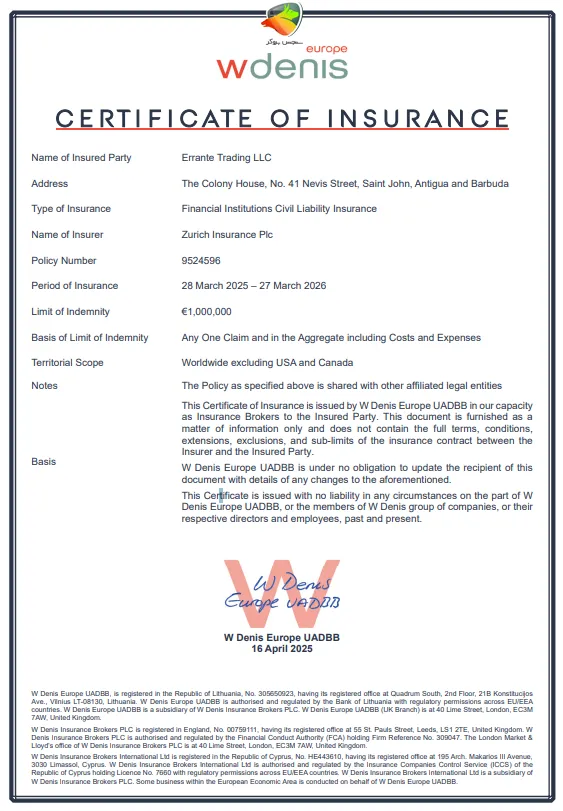 بیمه مسئولیت مدنی errante کارگزاری