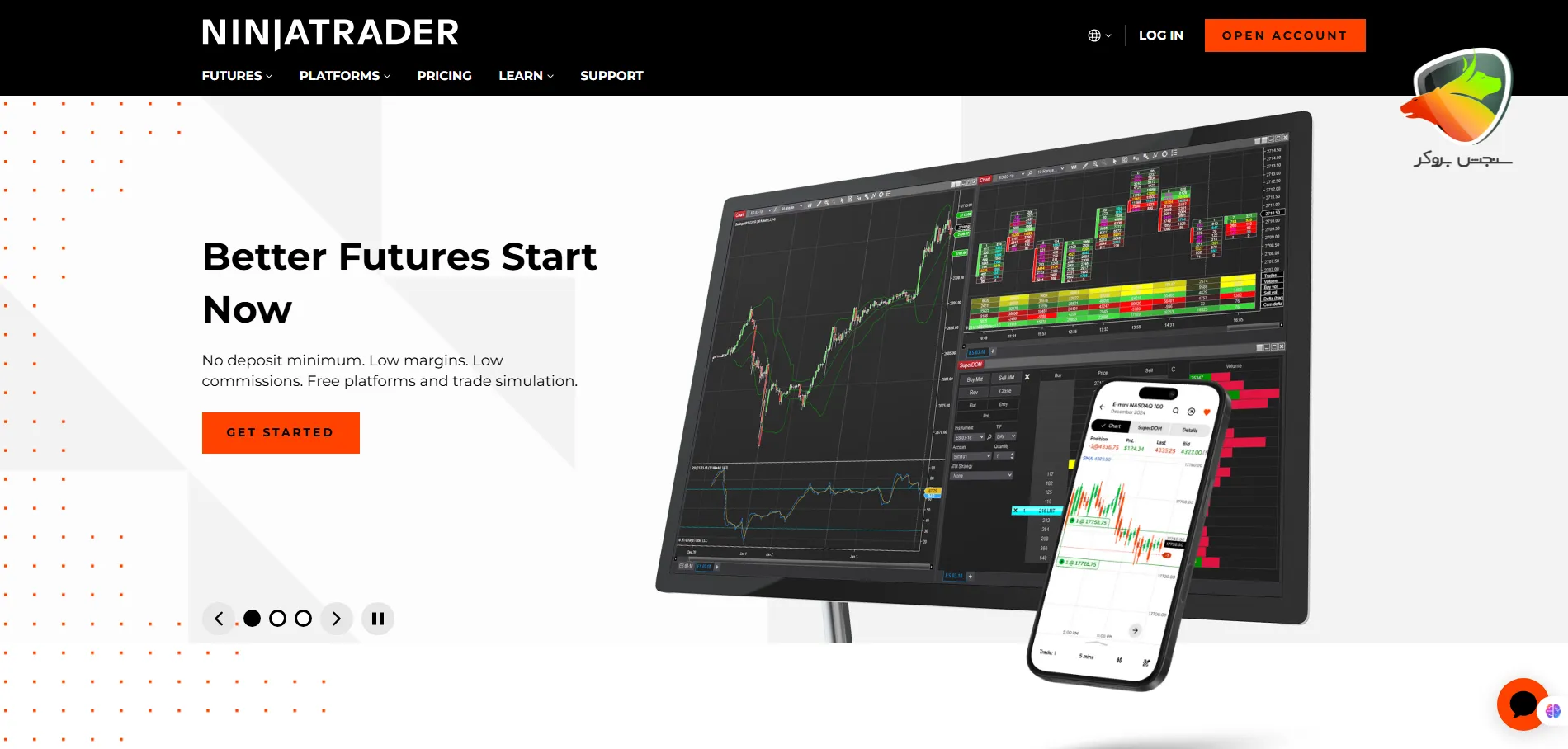 NinjaTrader یکی از سایت های مشابه تریدینگ ویو