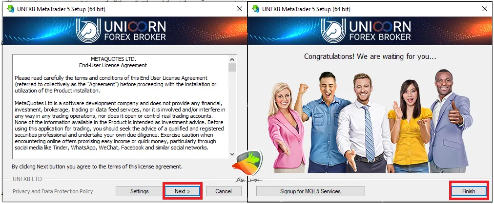 آموزش اتصال حساب به متاترید 5 در بروکر یونیکورن