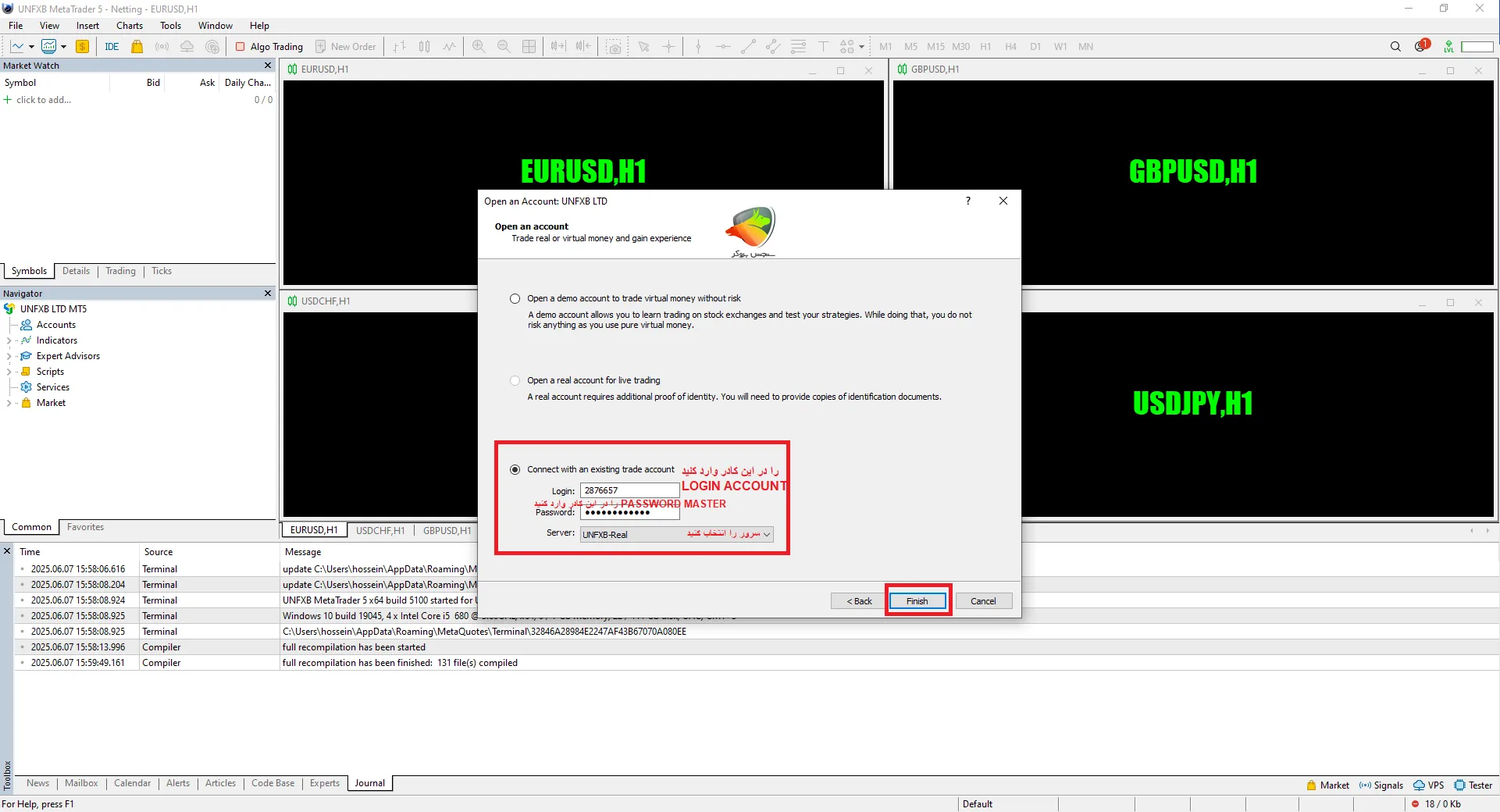 دانلود متاتریدر unfxb و نصب