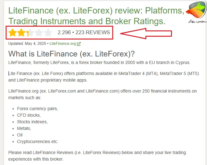 تعداد امتیاز گرفته شده برای لایت فاینس در فارکس پیس آرمی
