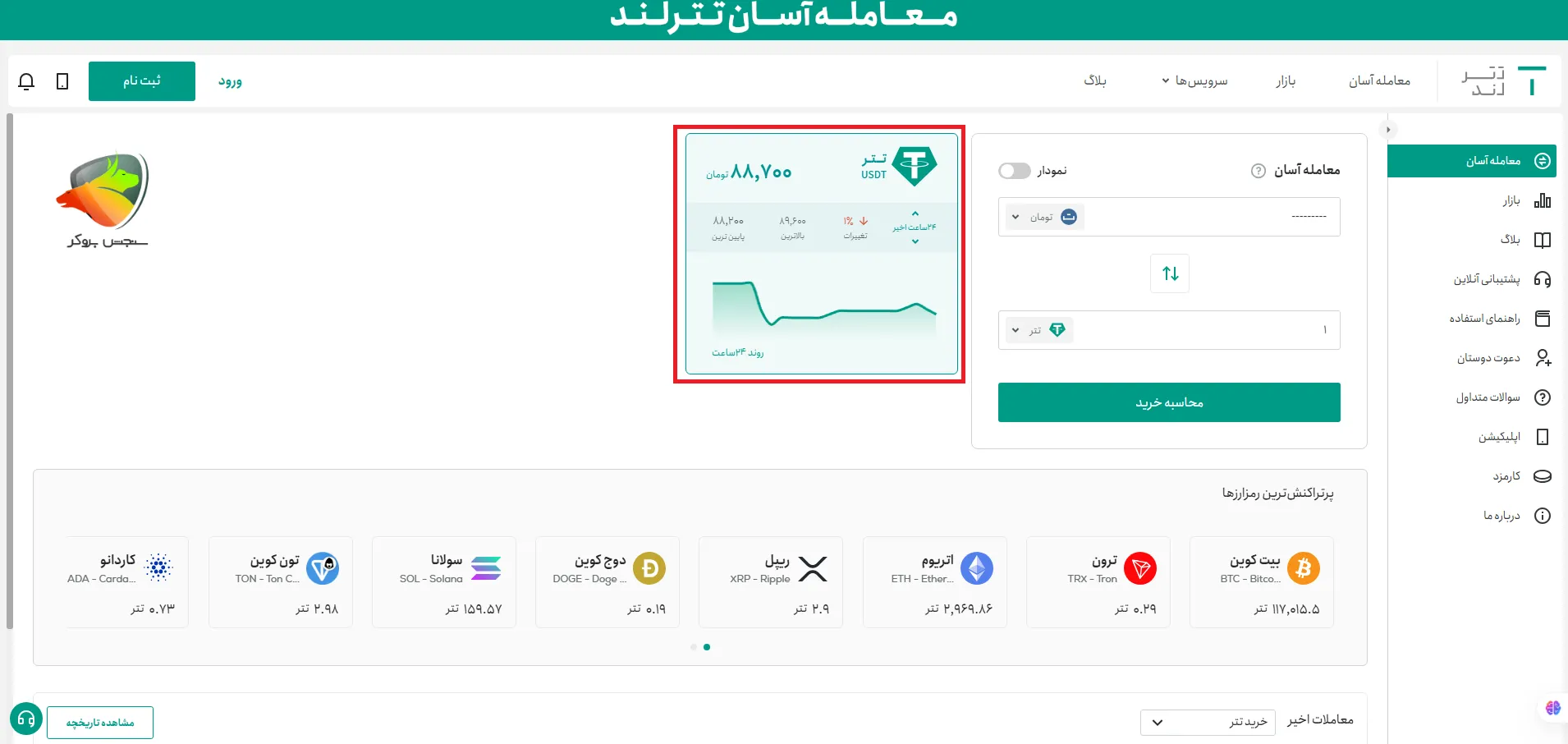 بهترین سایت خرید تتر در ایران و معرفی تترلند