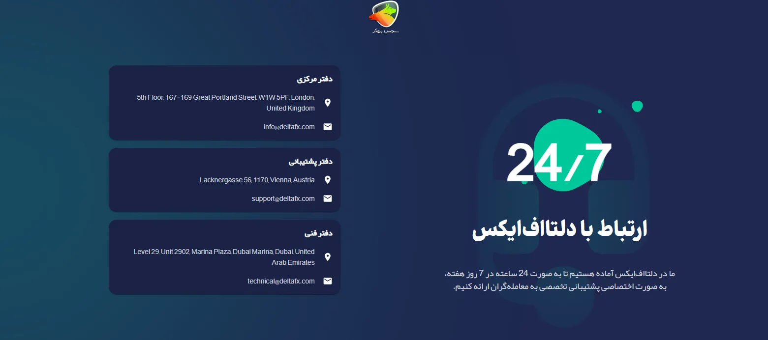 آدرس دفاتر دلتا افایکس