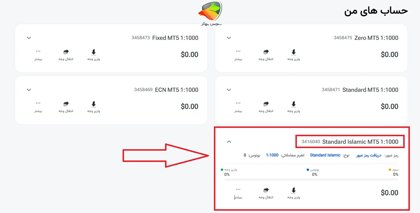 آموزش ساخت حساب اسلامی آمارکتس مرحله 3