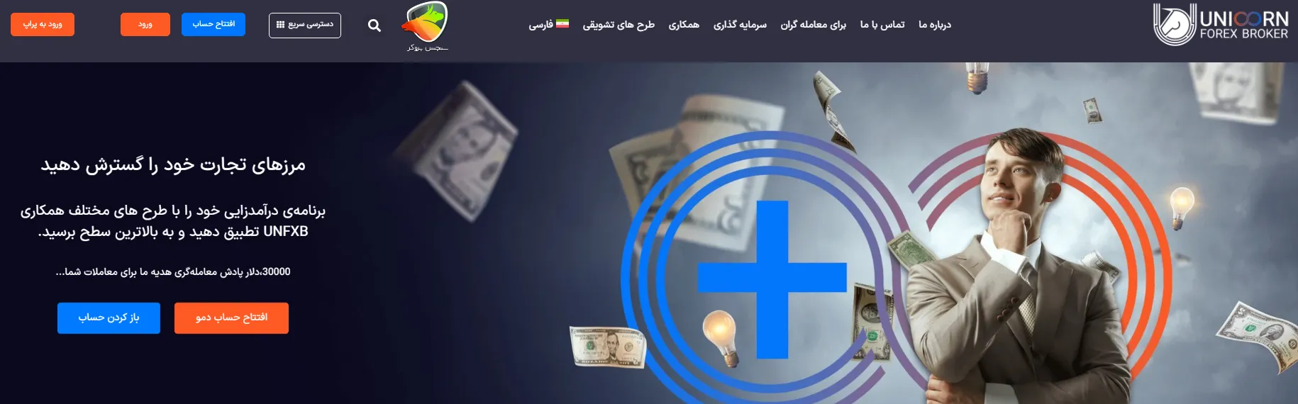 بهترین بروکر برای معامله داوجونز مانند یونیکورن