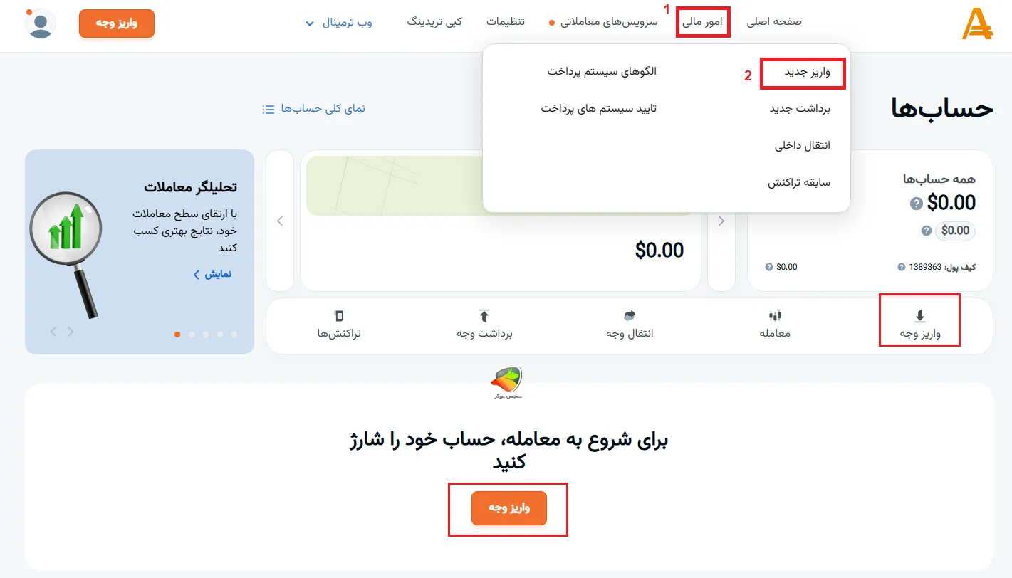 آموزش واریز تتر به آمارکتس