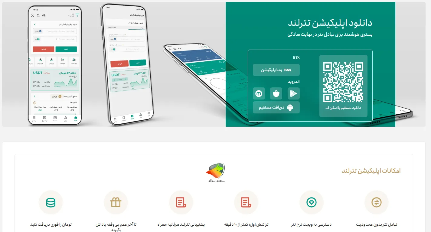اپلیکیشن تترلند چیست؟