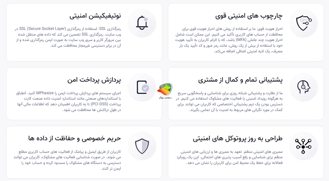 امنیت حساب کاربری در تاپ چنج