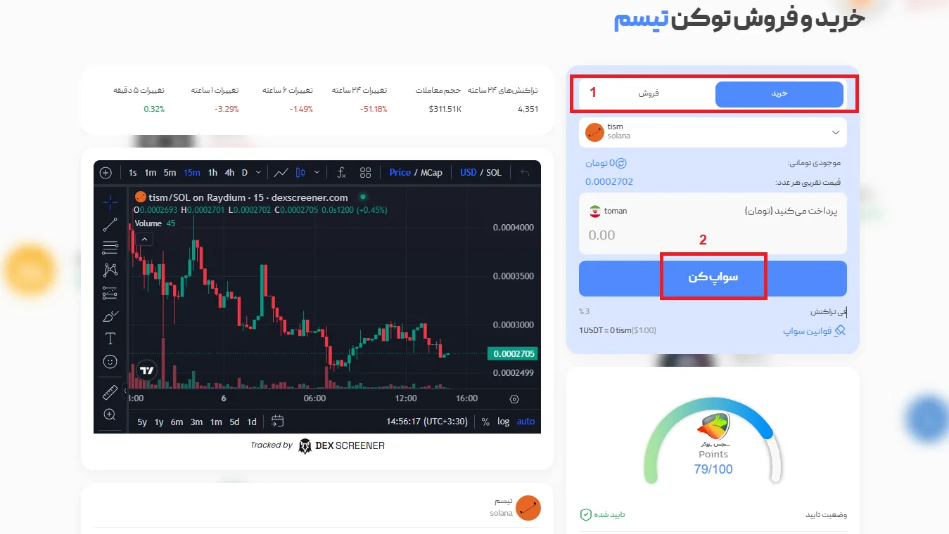مراحل انجام سواپ ارز دیجیتال در کیف پول من