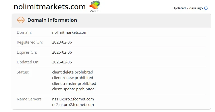 بررسی دامنه وبسایت بروکر نولیمیت مارکتس