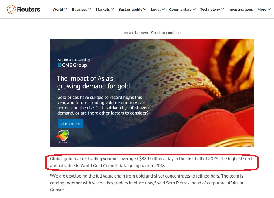 تاثیر افزایش حجم معاملات طلا در فارکس