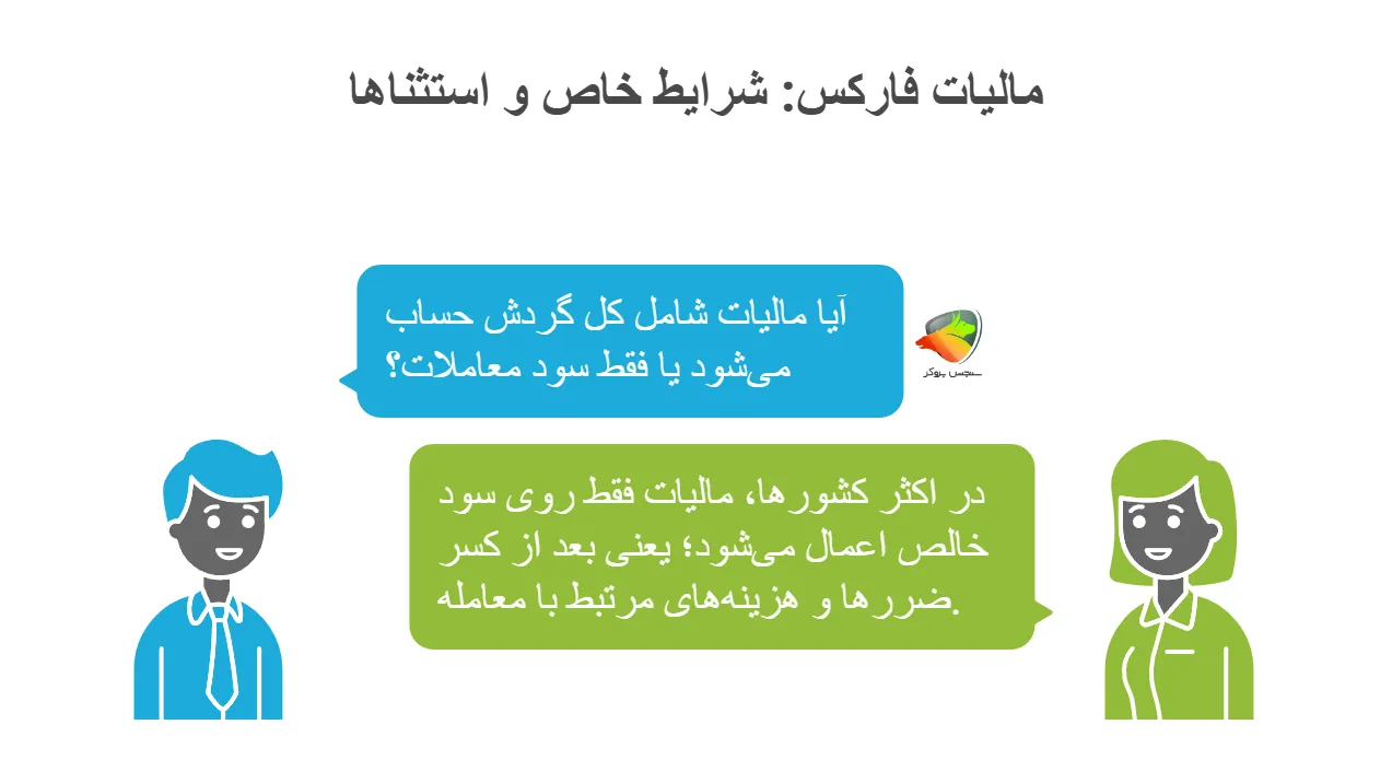 مالیات تریدر ها فارکس و شرایط خاص و استثنایی