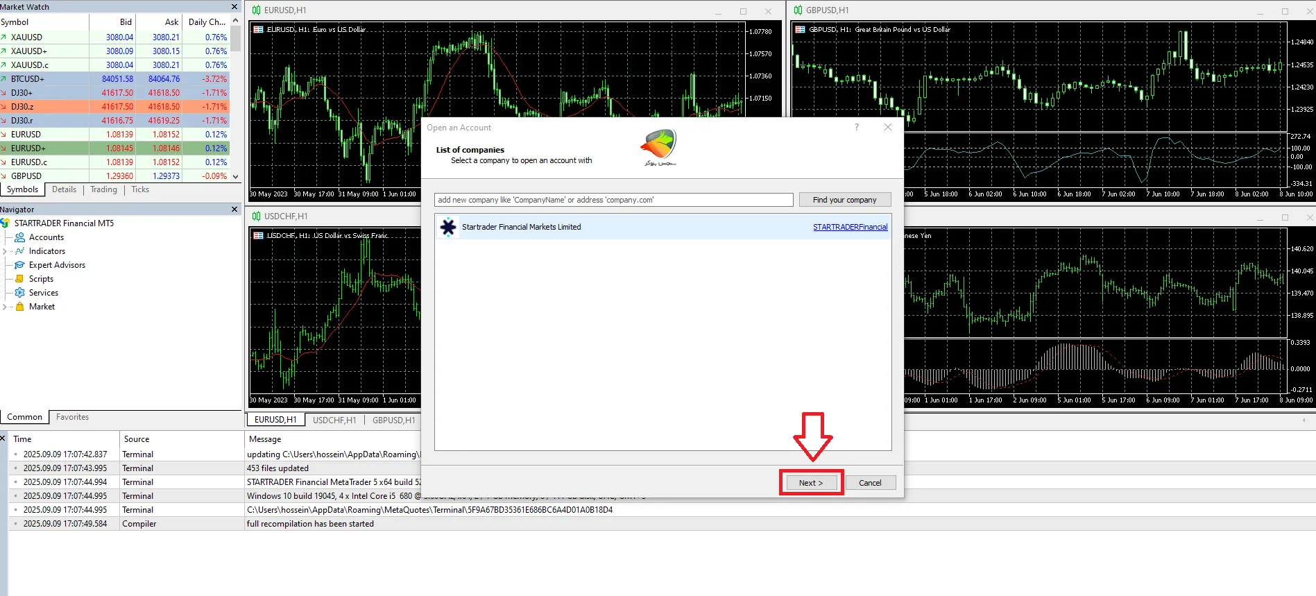 دانلود بروکر استار تریدر و اتصال آن به متاتریدر