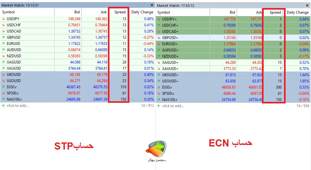 بررسی بروکر استار تریدر و اسپرد حساب هایش