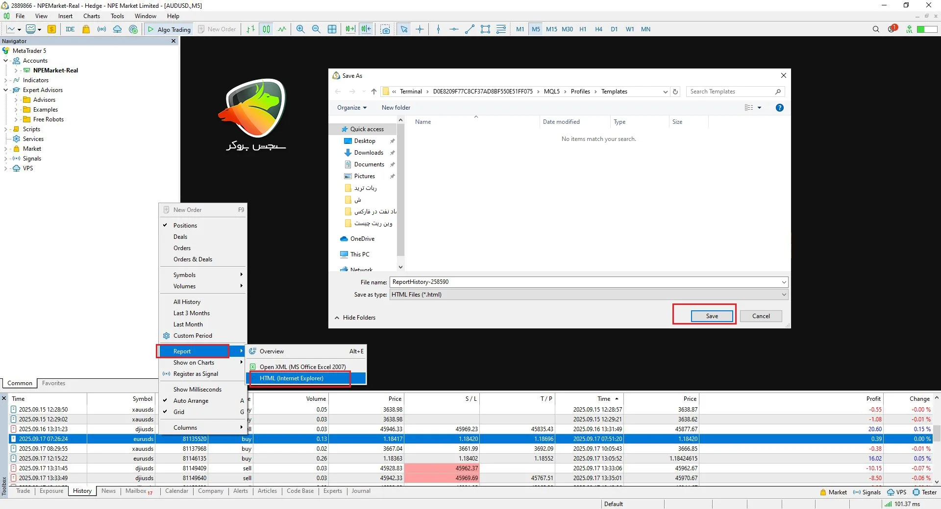مشاهده وین ریت در متاتریدر