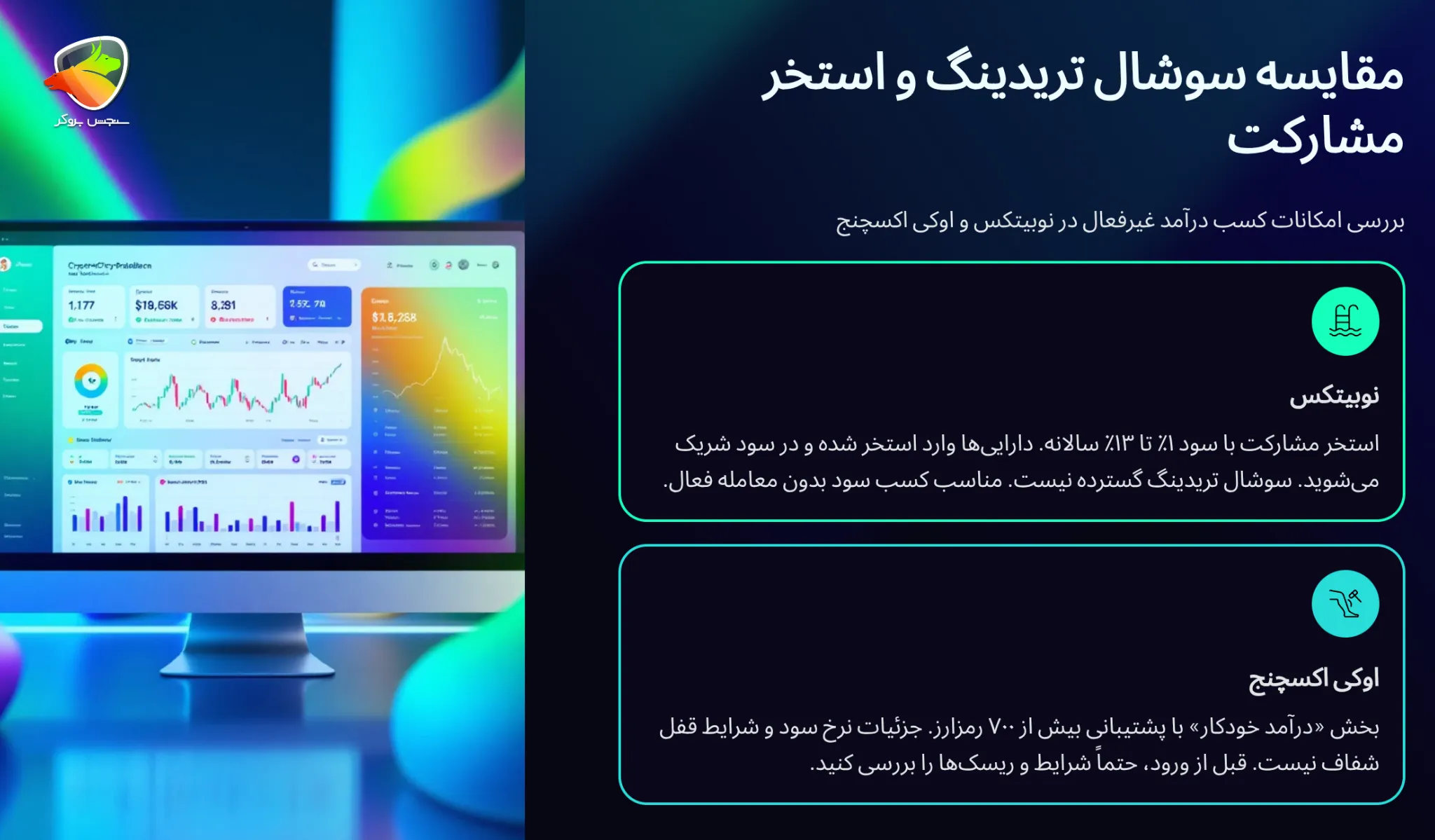 مقایسه سوشال تریدینگ و استخر مشارکت در نوبیتکس و اوکی اکسچنج